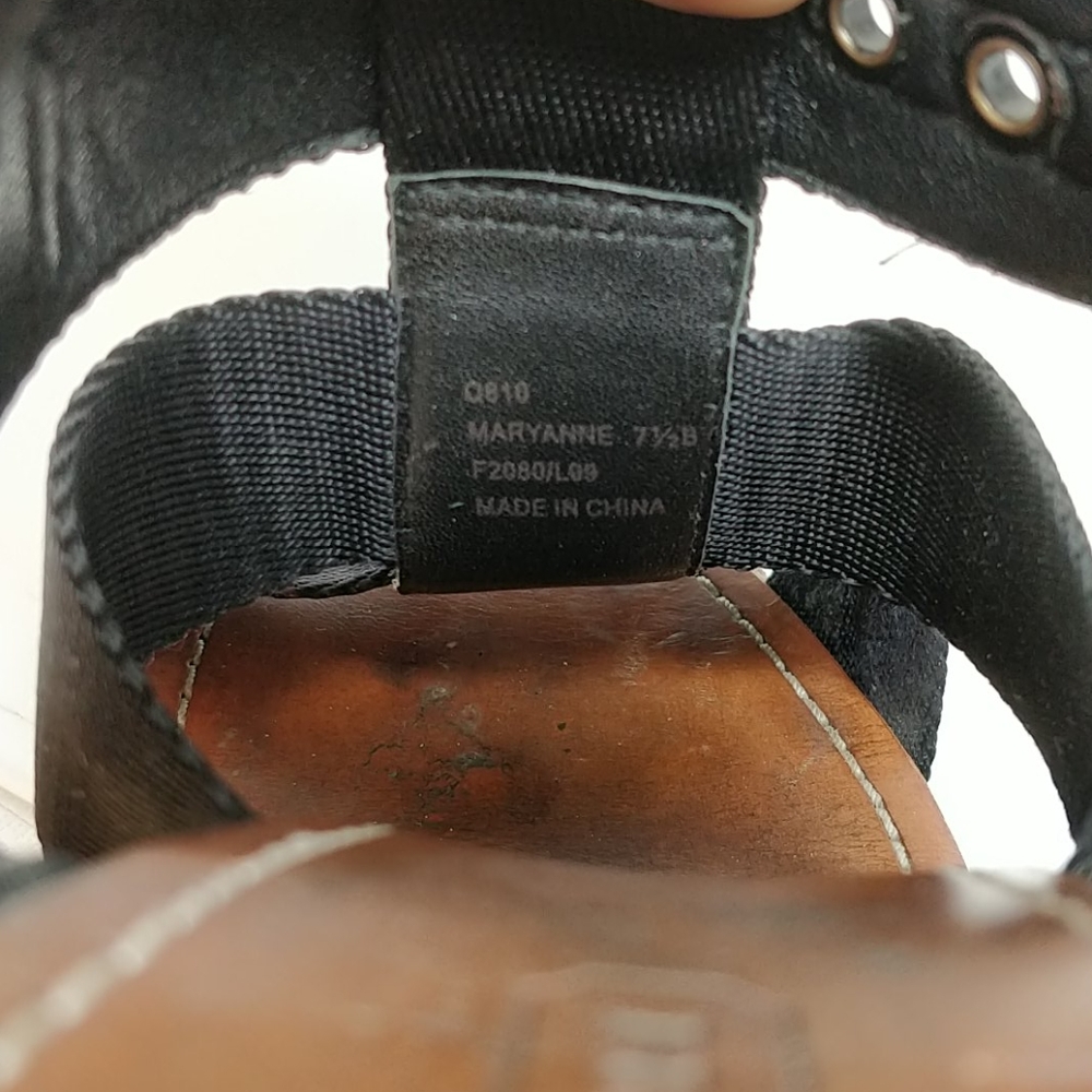 Coach Black Maryanne Logo Platform Sandal Size 7.5 - Picture 8 of 8